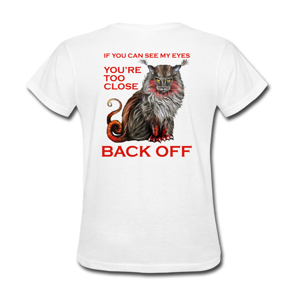 Back Off Cat - white