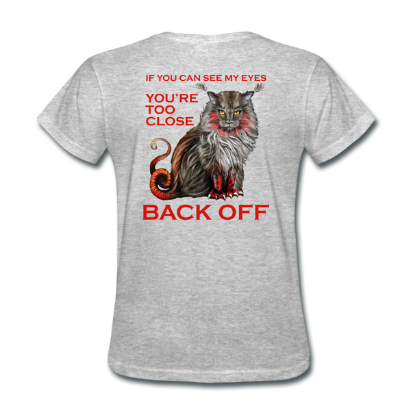 Back Off Cat - heather gray