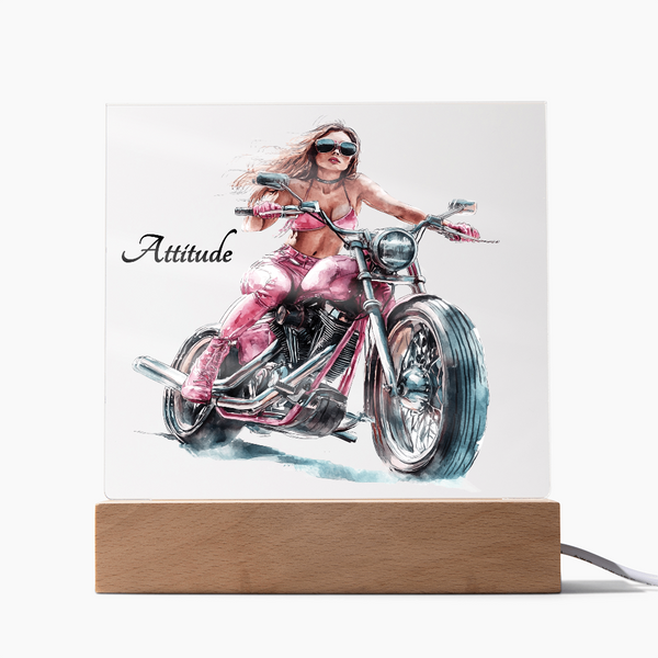 Attitude...Square Acrylic Night Light Plaque