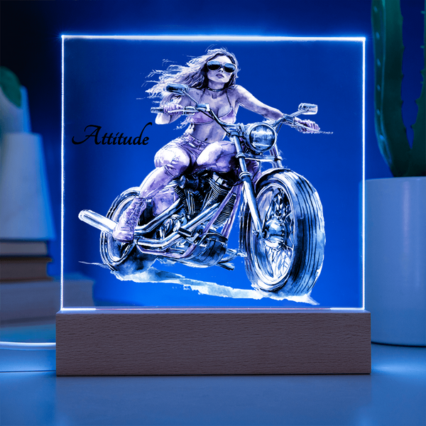 Attitude...Square Acrylic Night Light Plaque