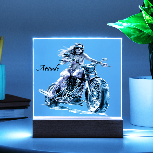 Attitude...Square Acrylic Night Light Plaque