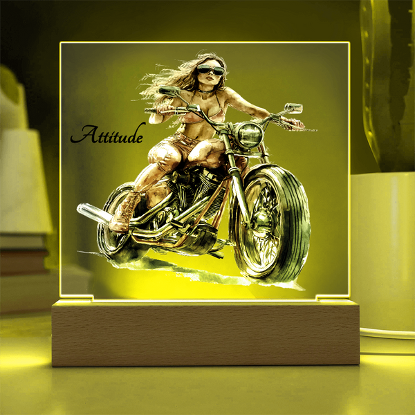Attitude...Square Acrylic Night Light Plaque