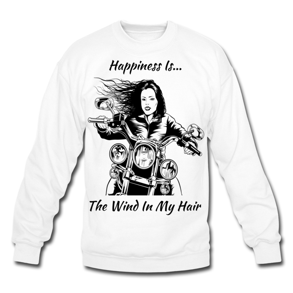 Happiness Is~Unisex Crewneck Sweatshirt - white