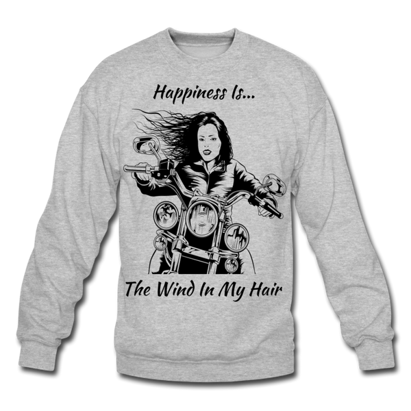 Happiness Is~Unisex Crewneck Sweatshirt - heather gray