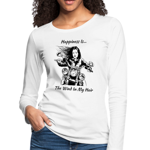 Women's Premium Long Sleeve T-Shirt - white