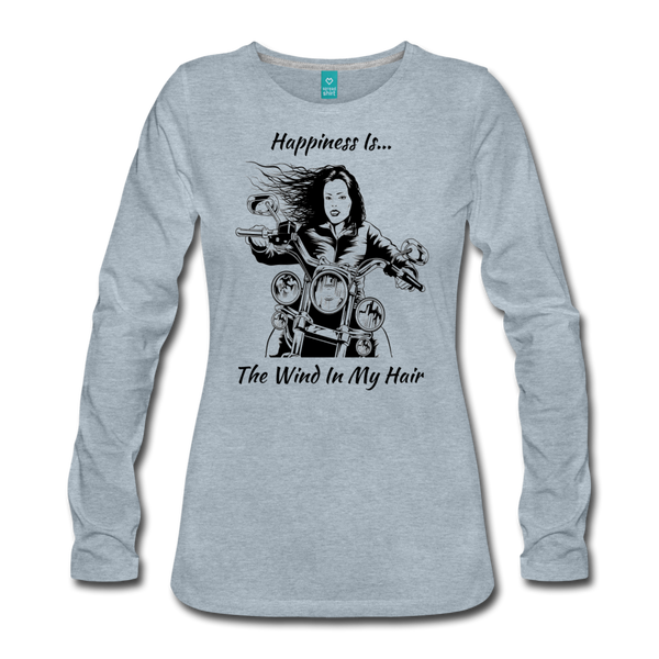 Women's Premium Long Sleeve T-Shirt - heather ice blue